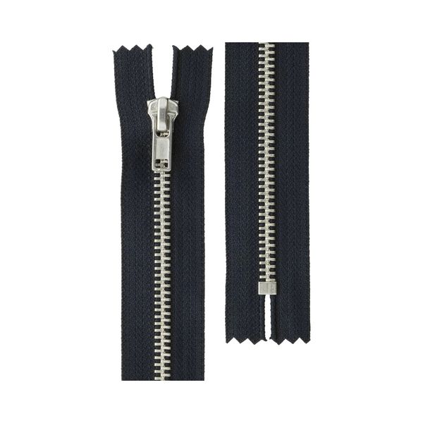 Молния металл Т5 (5 мм) 1 зам., н/раз., 20 см, никель, 320 черно-синий, ZIP 5N Gamma, 10 шт