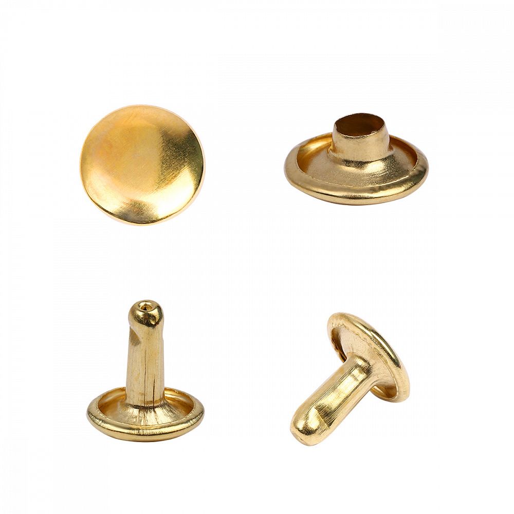 Хольнитены двухсторонние сталь 9х9 мм, №33, TBY.5209 цв. золото уп. 1000 шт, TBY