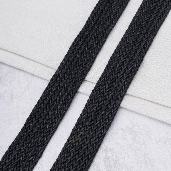 Стропа (ременная лента) 45 мм / 45.72 метра, [75.59 г/пог.м], плетеная вощёная, ZH400 черный, 3Al299