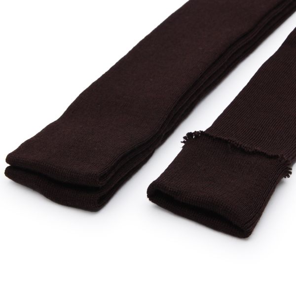 Манжеты трикотажные рукава 7.0 см / 3 метра, полушерсть тонкие 14кл. 1х1, 729 коричневый