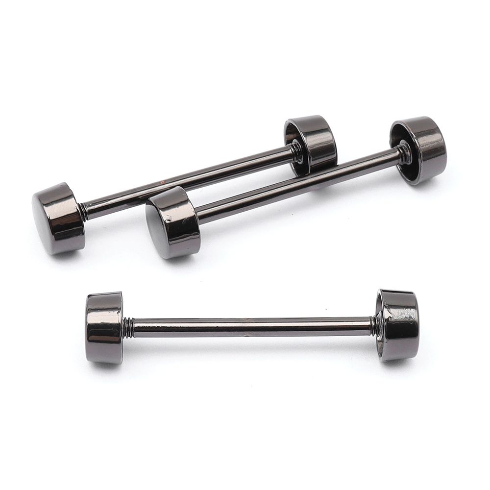 Шпилька для сумки металл L-30мм/10мм с таблеткой ⌀10мм, черный никель ГР, 66787, 10 шт