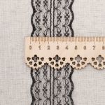 Кружево на сетке 45 мм / 9.14 метра, 34 черный, 3AR3730