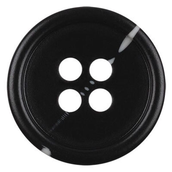 Пуговицы 4 прокола костюмные 15 мм, 12 шт, А008 черный, Blitz DRN 0047