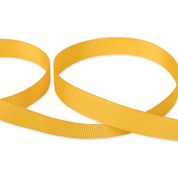 Лента репсовая (в рубчик) 12.0 мм / 45.5 метра, 025 т.желтый, Gamma GR-12