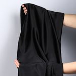 Атлас стрейч для нижнего белья 107 г/м², 125 см / 0.5 метра, 0180 цв.черный