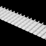 Лента (тесьма) шторная: сборка карандаш (1:2) 100 мм / 50 метров, белый, OZ-IS 4338 P