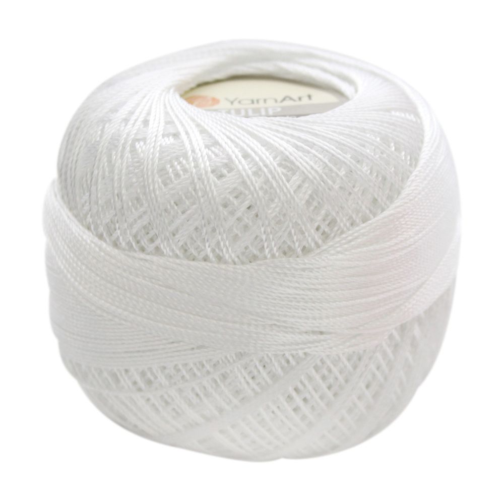 Пряжа YarnArt (ЯрнАрт) Tulip / уп.6 мот. по 50 г, 250м, 401 белый /TOS/