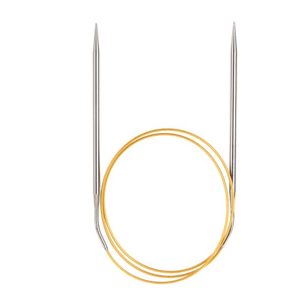 Спицы круговые ⌀4.5 мм, 80 см, с металлическим тросиком, Alpina SIL-80