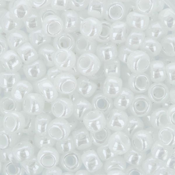 Бисер Toho 8/0 круглый (3 мм), 25 г (5х5 г), 0121 белоснежный/перл