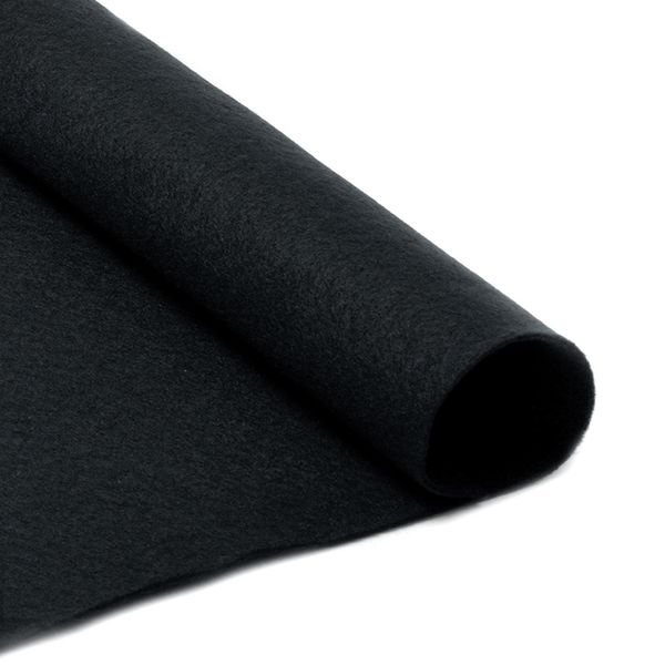Фетр рулонный жесткий 1.0 мм, 100 см, рул. 10 метров, цв. 659 черный