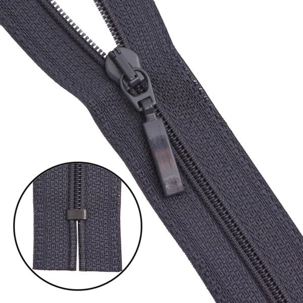 Молния спираль (витая) Arta Т5 (5 мм) 1 зам., н/раз., 18 см, цв. 301 графит, уп.10 шт