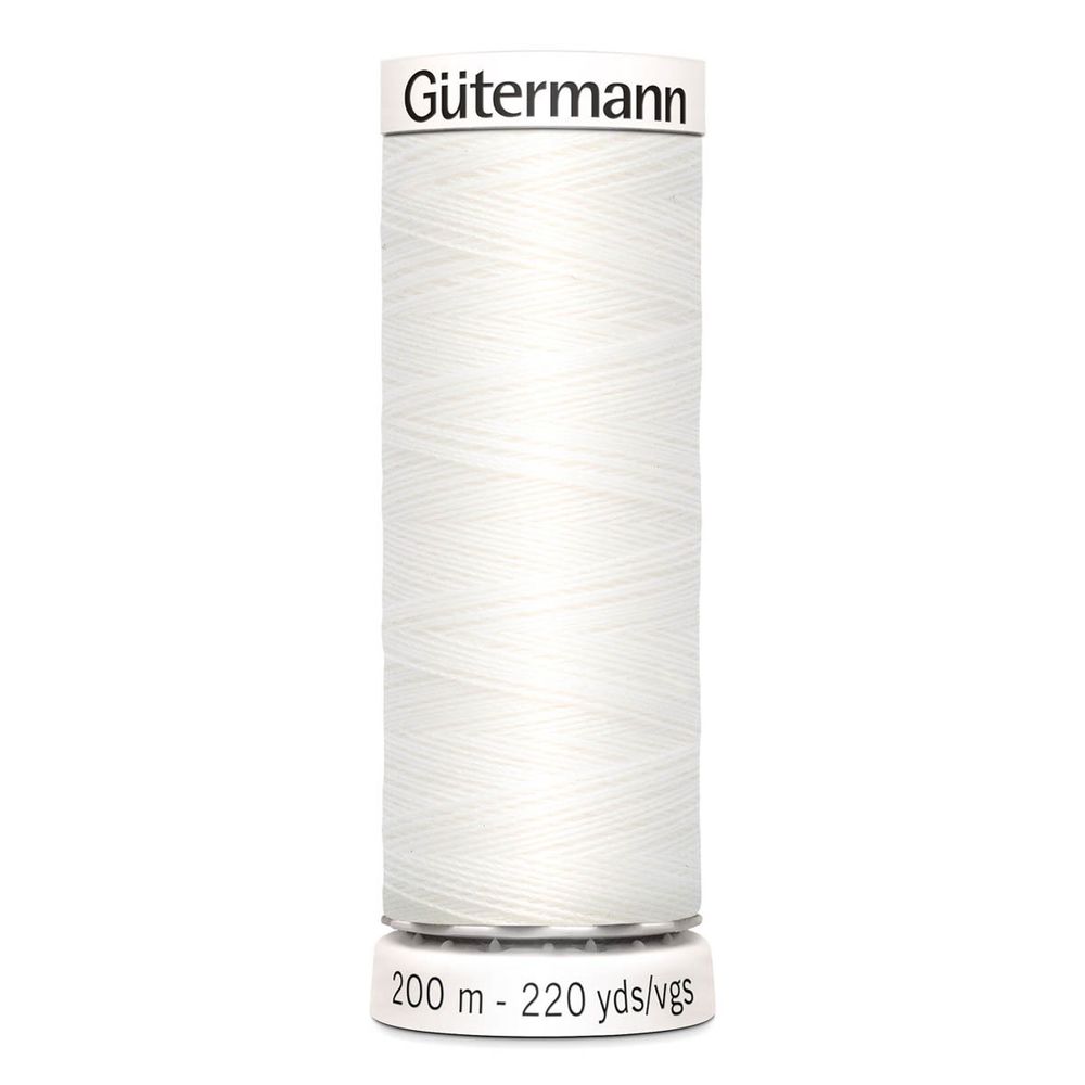 Нитки универсальные Gutermann Sew-all 100 (200 метров), 5 кат. | _800 белый (Arta 001)