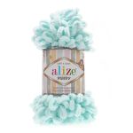 Пряжа Alize (Ализе) Puffy / уп.5 мот. по 100 г, 9м, 015 светлая бирюза A