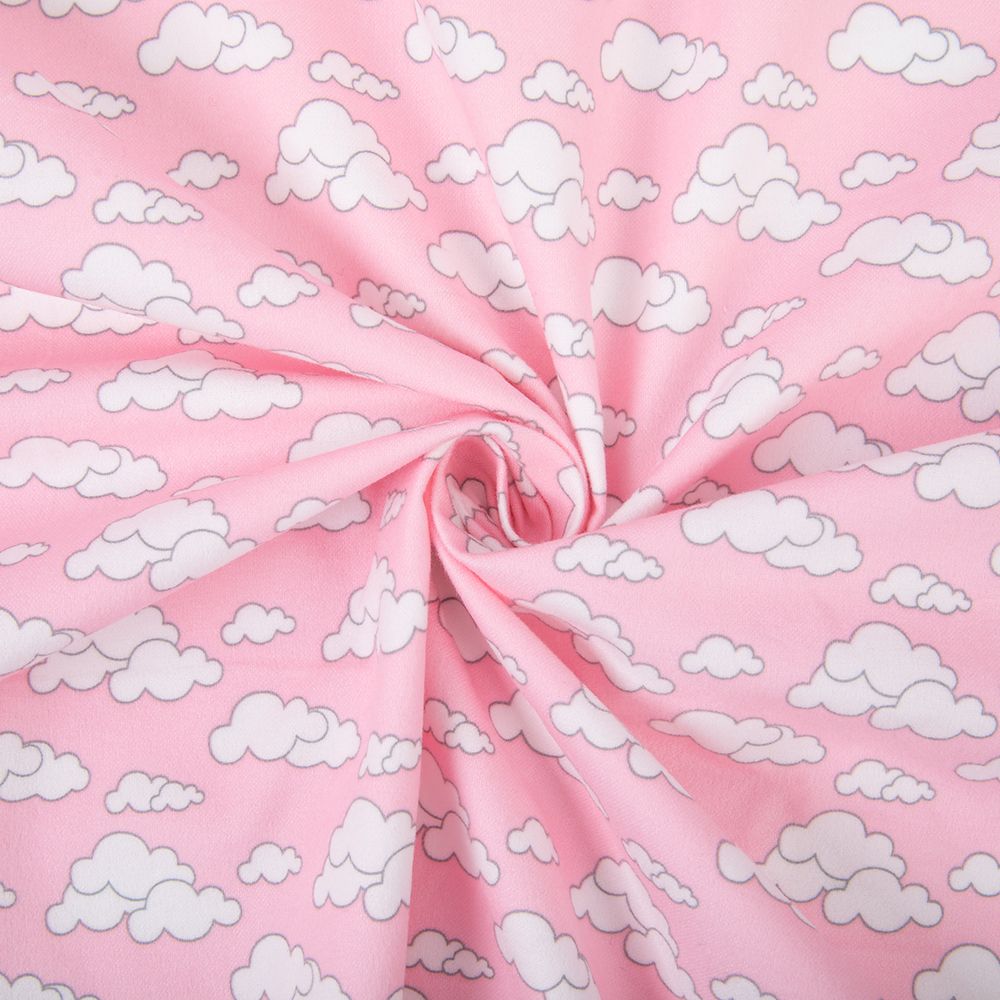 Ткань для пэчворка Peppy Молочные сны фланель, рулон 112 см / 5 метров, МС-20 розовый, Peppy