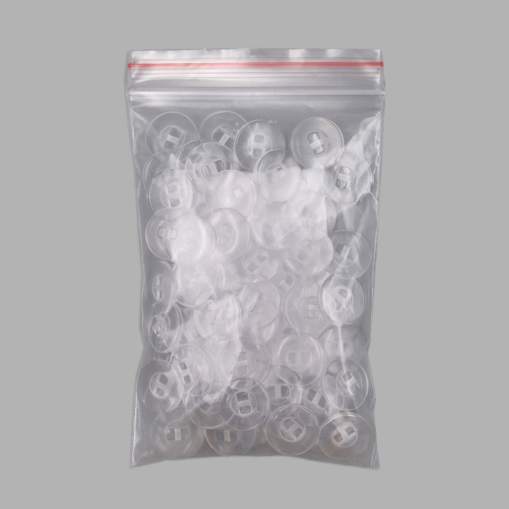 Пуговицы 2 прокола 24L (15мм) (Clear (прозрачный)) NE67, 72 шт