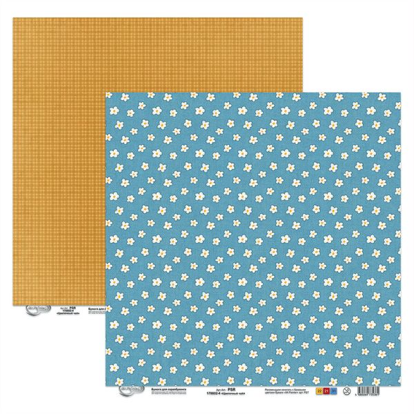 Бумага для скрапбукинга 190 г/м², 30.5х30.5 см, 10 шт, Цветочный чай 4, Mr.Painter PSR 170802
