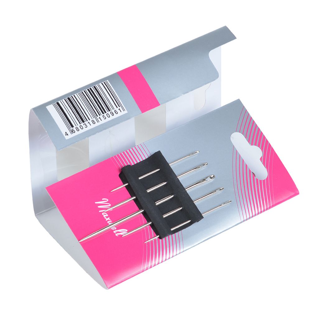 Иглы ручные для кожи и меха (шорные №8,10 и ручные №12) уп.5 игл