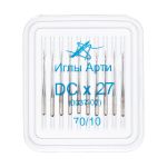 Иглы для промышленных швейных машин Арти 0037-02 (№60-80) оверлок, 10 шт, /РП/, №70