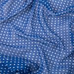 Ткань блузочная Chiffon 68 г/м², 200х147 см, 17 синий/ белый, Gamma PC-05