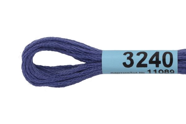 Мулине Gamma 100% хлопок, цв.3240 св.синий, 24 мотка по 8 метров