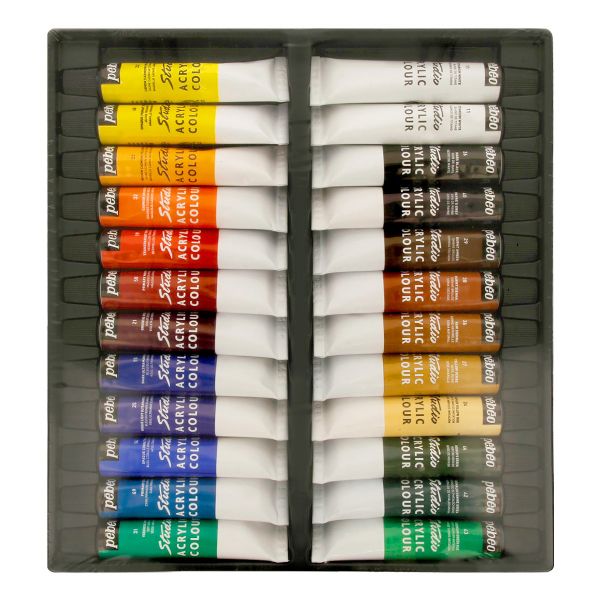 Краска акриловая набор Acrylics 24 цв. 12 мл, Pebeo