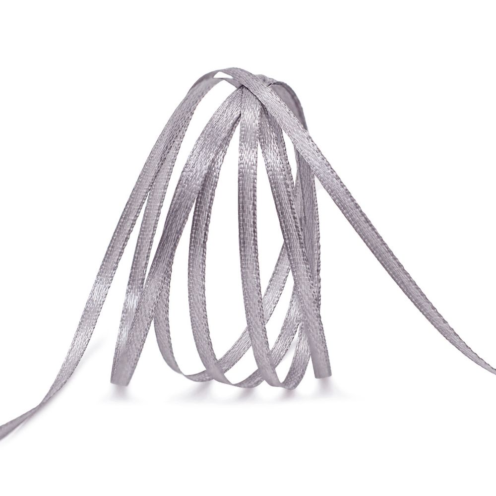 Лента атласная 2-сторонняя 3.0 мм / 100±2 метров, 148 стальной, Globus