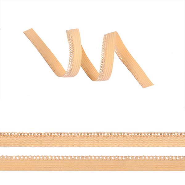 Резинка бельевая (ажурная) 10.0 мм / 100 метров, S180 бежевый песочный