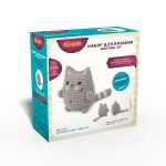 Набор для вязания игрушки Забавный котик 10 см, Miadolla AMG-0101