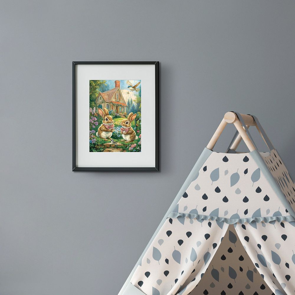 Пазл 80 элементов, PZL-80/12 Домик для зайчат, Фрея