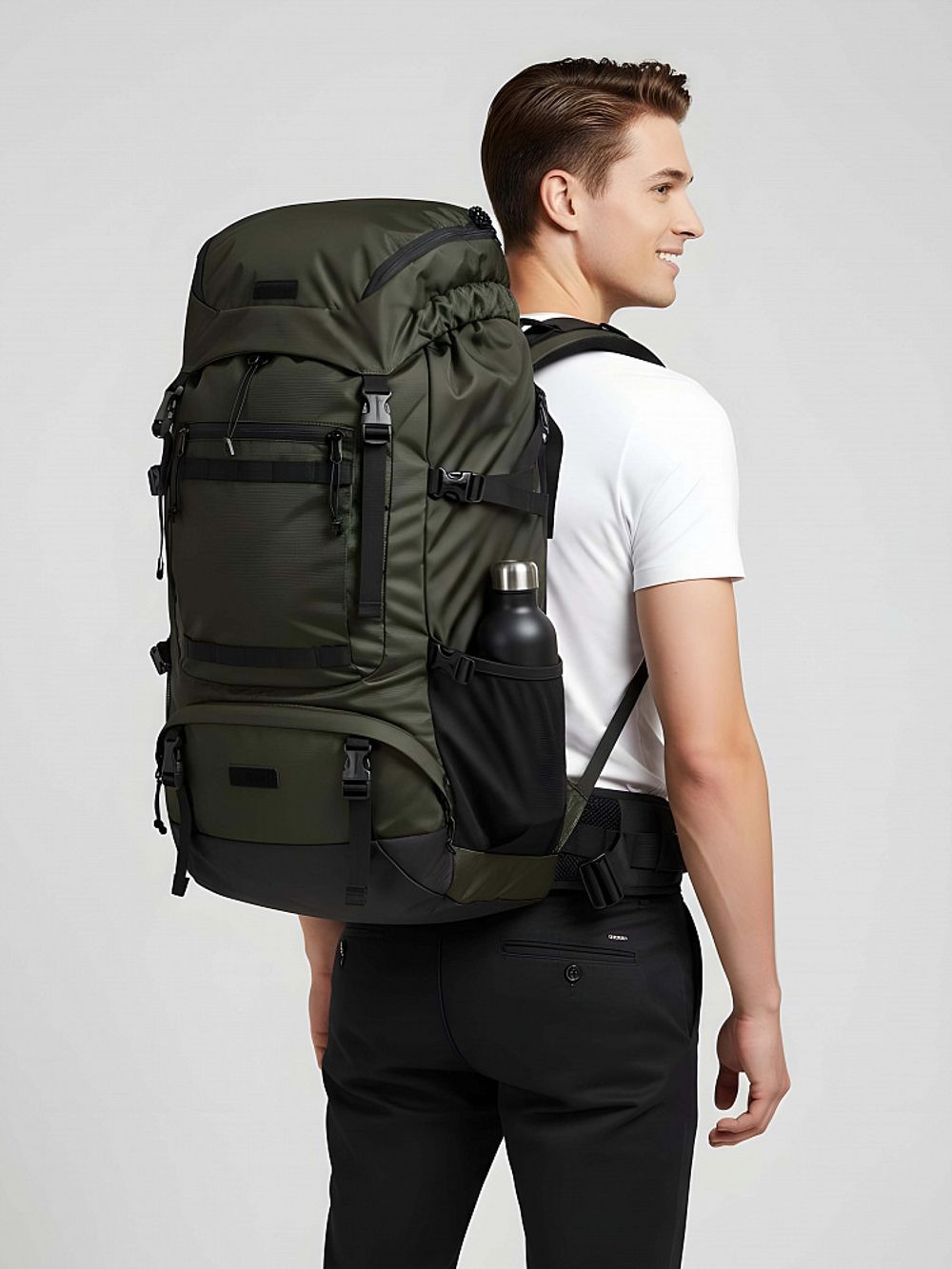 Оксфорд 200D PU1000 78 г/м², 150 см / 5 метров, ОКС.TBY200D.S305.5, S305 хаки