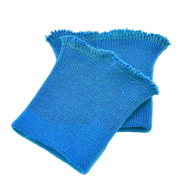 Манжеты трикотажные 8.0х9.5 см, 1 пара, средней плотности 14 кл, 1х1, в-54 арктика, синий