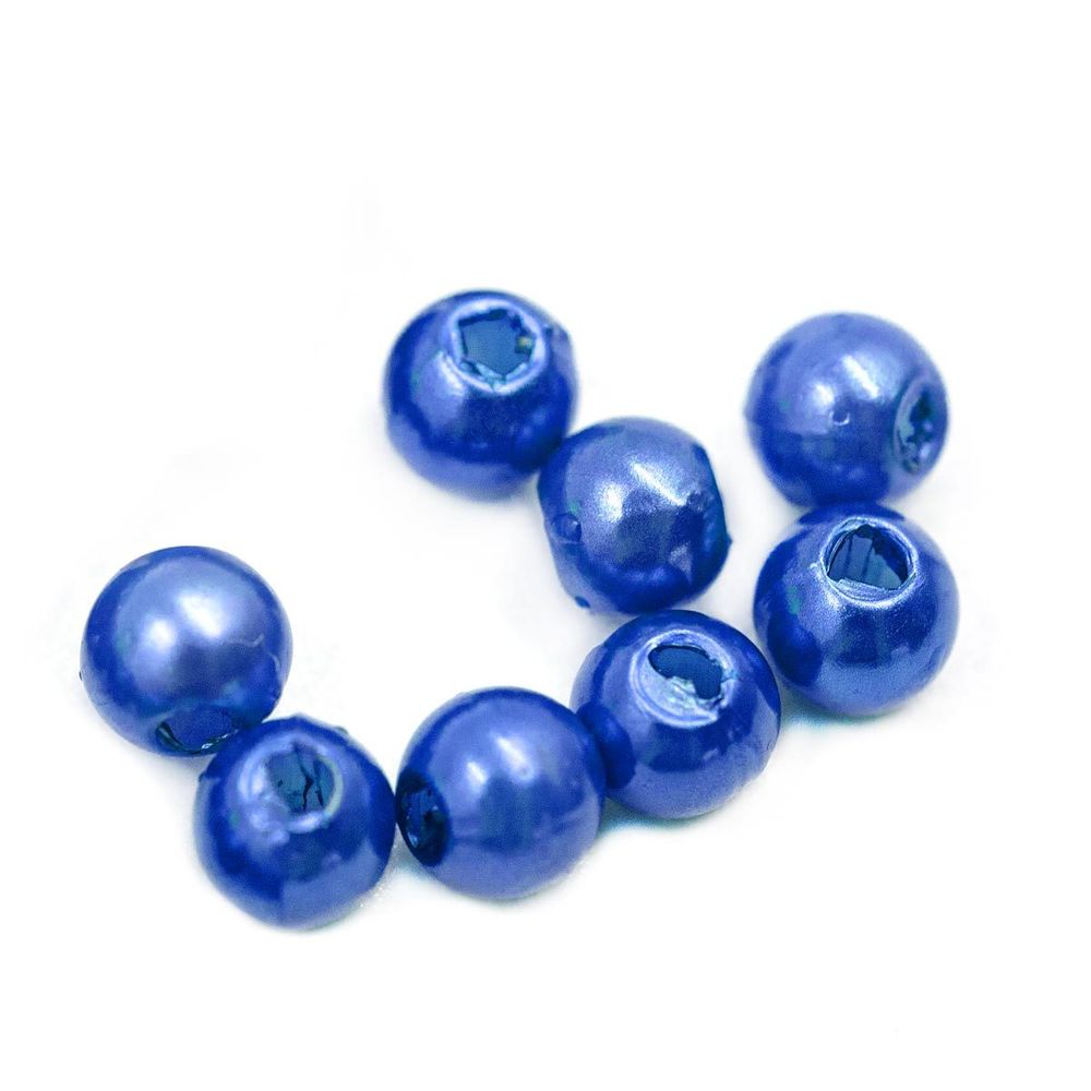 Бусины пластик (жемчуг) ⌀4 мм, 25 г, Astra&Craft, 041 NL синий