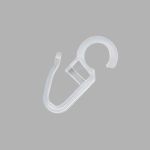 Крючки шторные для карниза 34 мм, пластик для карнизных колец, прозрачный, 100 шт/упак, PPA632