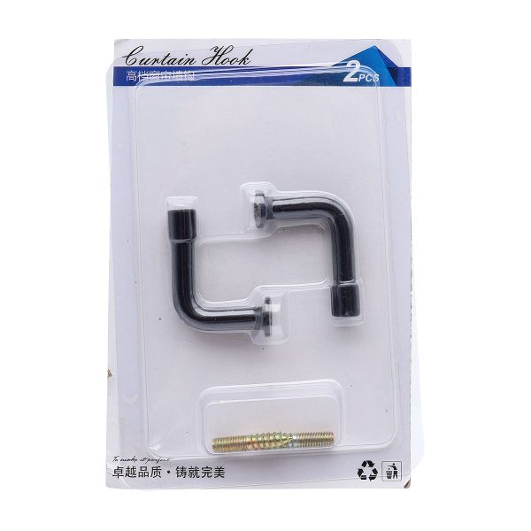 Крючок-держатель для подхватов 40 мм, металл, 3 черный, X455