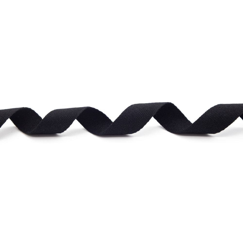 Тесьма (лента) киперная п/э+виск. 22 мм / 50 метров, 07-1019 (10 черный)