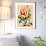 Набор для вышивания нитками Чудесная игла, Чайные розы 24х34 см