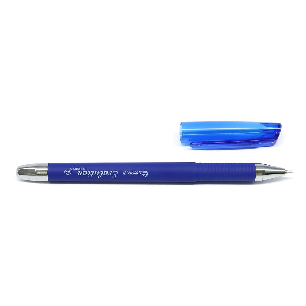 Ручка гел. Evolution Oilgel корпус с покрытием Soft touch, с мет.наконечником синяя 0,7 мм, LAMARK643, 12 шт