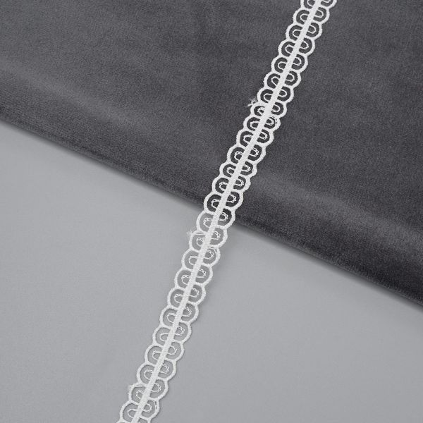 Кружево гипюр (плетёное) 8 мм, / 13.72 метра, белый