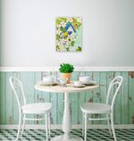 Алмазная (кристальная) мозаика Фрея ALPD-216, на подрамнике Птичий домик, 30х40 см