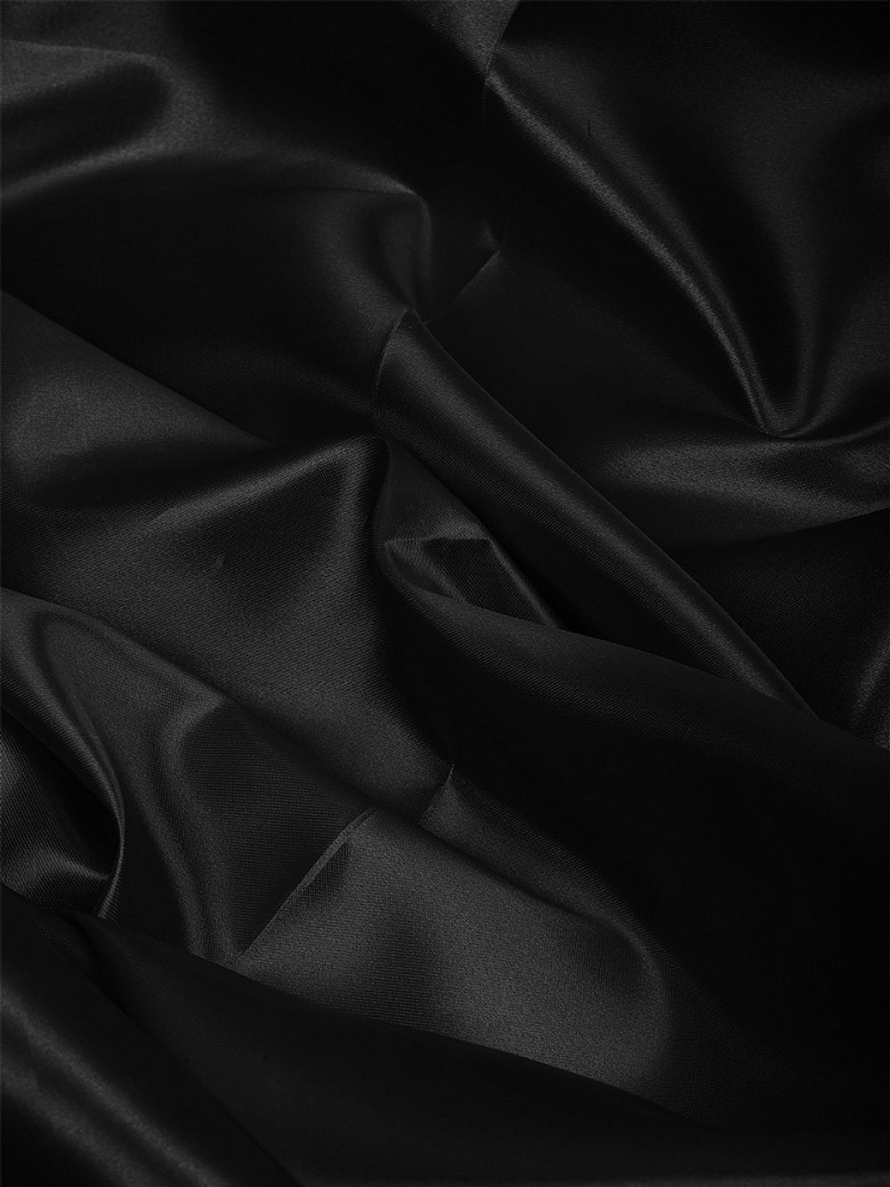 Атлас сатин 67 г/м², 150 см / 3 метра, AS.18 цв.чёрный