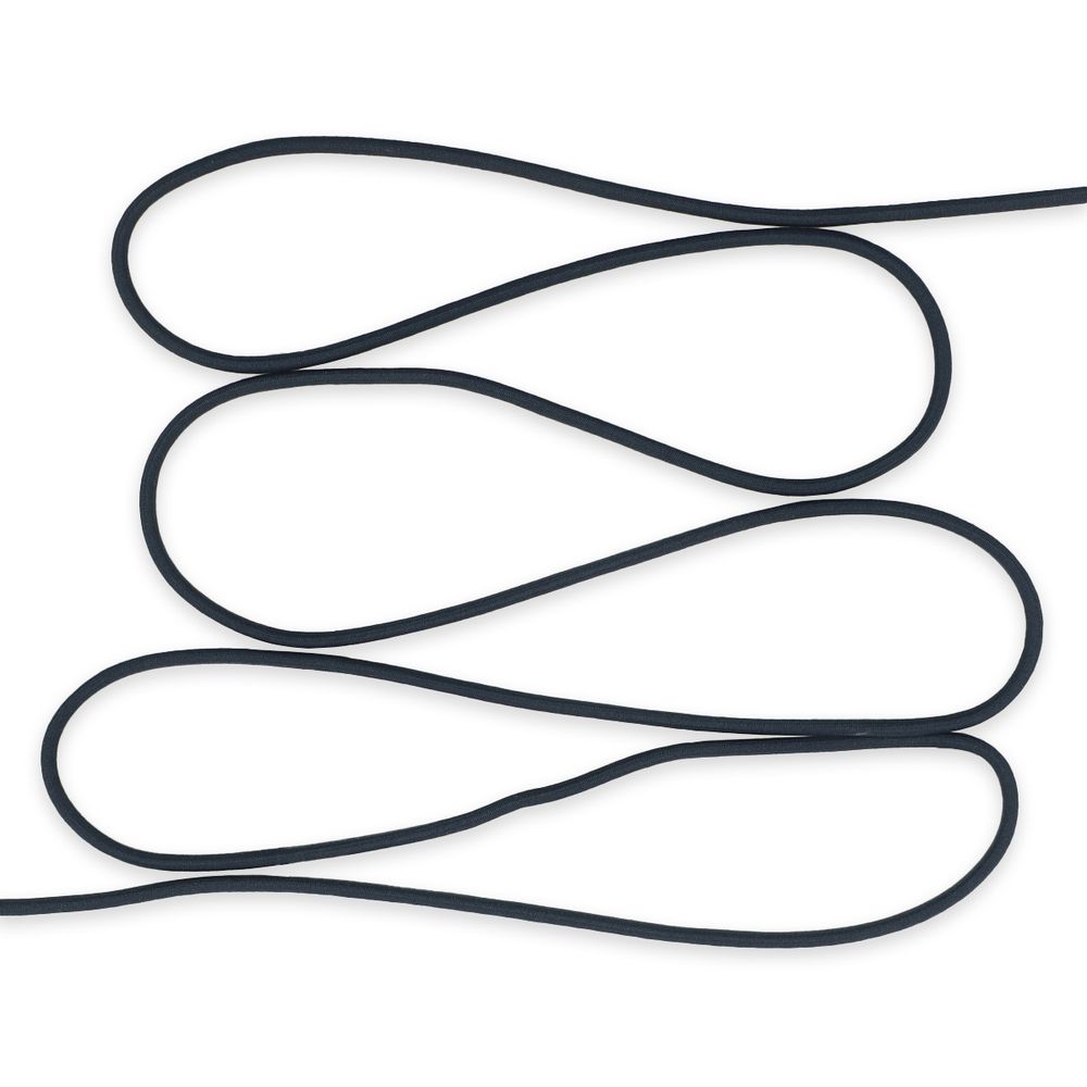 Резинка шляпная (шнур эластичный) ⌀3.0 мм / 30 метров, т.синий