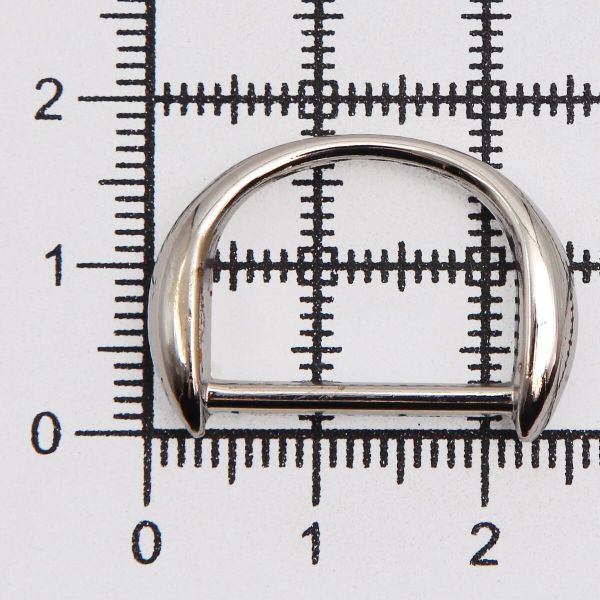 Полукольцо декоративное металл внутр. 18 мм (внешн. 25х18 мм), 2 шт, серебро никель, MT-1855