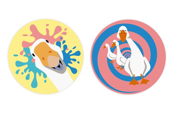 Картина по номерам Фрея PNBM-007, Диско-гуси, (на магните) 9х9 см