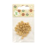 Украшения декоративные пуговицы Мини 2 прокола, 6мм, 50 шт ± 2 шт пластик, цв.бежевый