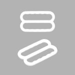 Рамки-регуляторы для бюстгальтера пластик 20.0 мм, 50 шт, белый