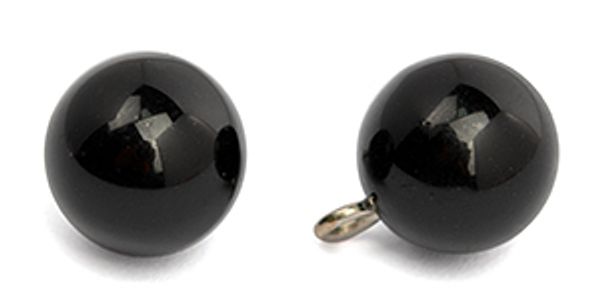 Пуговицы на ножке пластик A54 цв.002 черный 18L-11мм, 50 шт