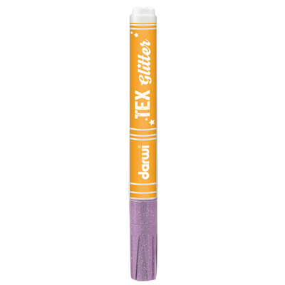 Маркер для ткани Darwi TEX Glitter, 2мм (с блестками) (931 лиловый), DA0140013