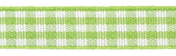 Лента декоративная 10.0 мм / 22.8±1 метра, /РП/, 091/001 св. салатовый/белый, Gamma CHR-10