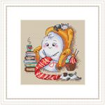 Набор для вышивания нитками МП Студия (Жар-птица), Рукодельное привидение, 11х11 см