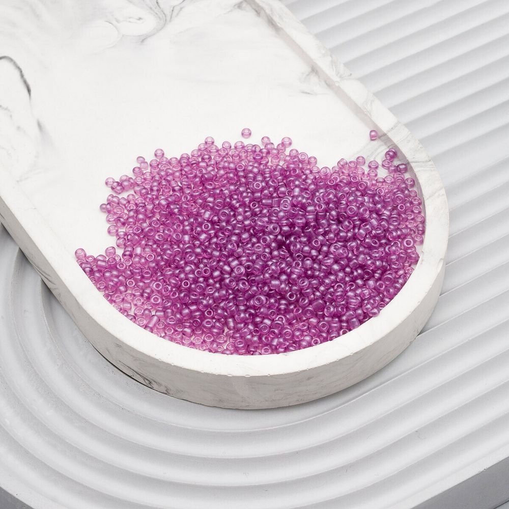 Бисер Astra&Craft 11/0 (2.1 мм), 200 г (10х20 г), цв. 906-О сиреневый/прозрачный